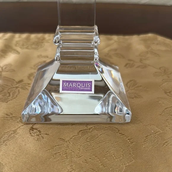 Marquise by Waterford Crystal Candle Holders - Treviso Design 6" Never Used - Picture 2 of 4